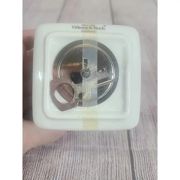 Villeroy & Boch Le Cirque Ceramic Moneybox Piggy Bank 3" Cube Key New Old Stock - Picture 11 of 14